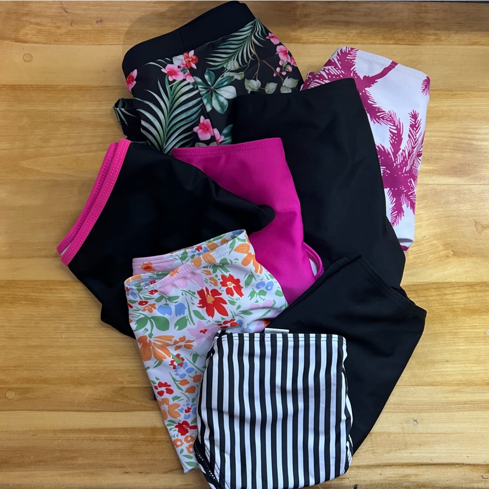 Women’s XL Swim Bottom Bundle Variety: High waist, cheeky, shorts, full coverage